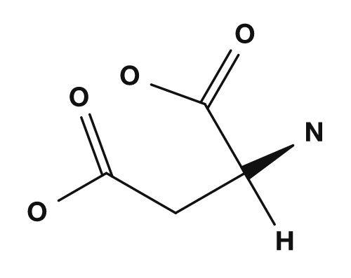 Formule développée de l'acide aspartique
