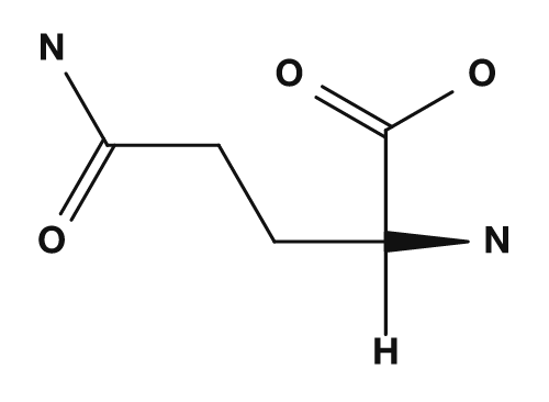 Formule développée de la glutamine