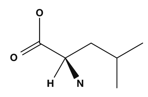 Formule développée de la leucine