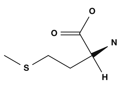 Formule développée de la méthionine