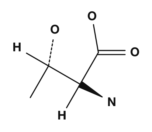 Formule développée de la thréonine