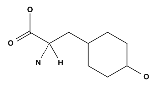 Formule développée de la tyrosine